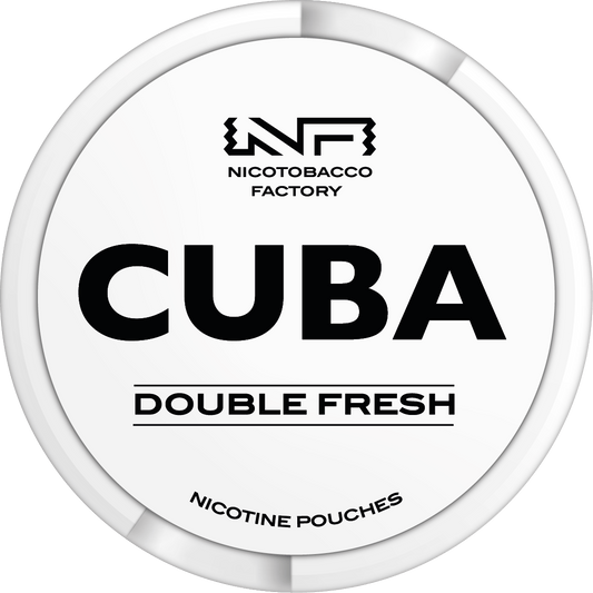 Cuba White Line Double Fresh, Nicotine Pouches, Snus 16mg/g