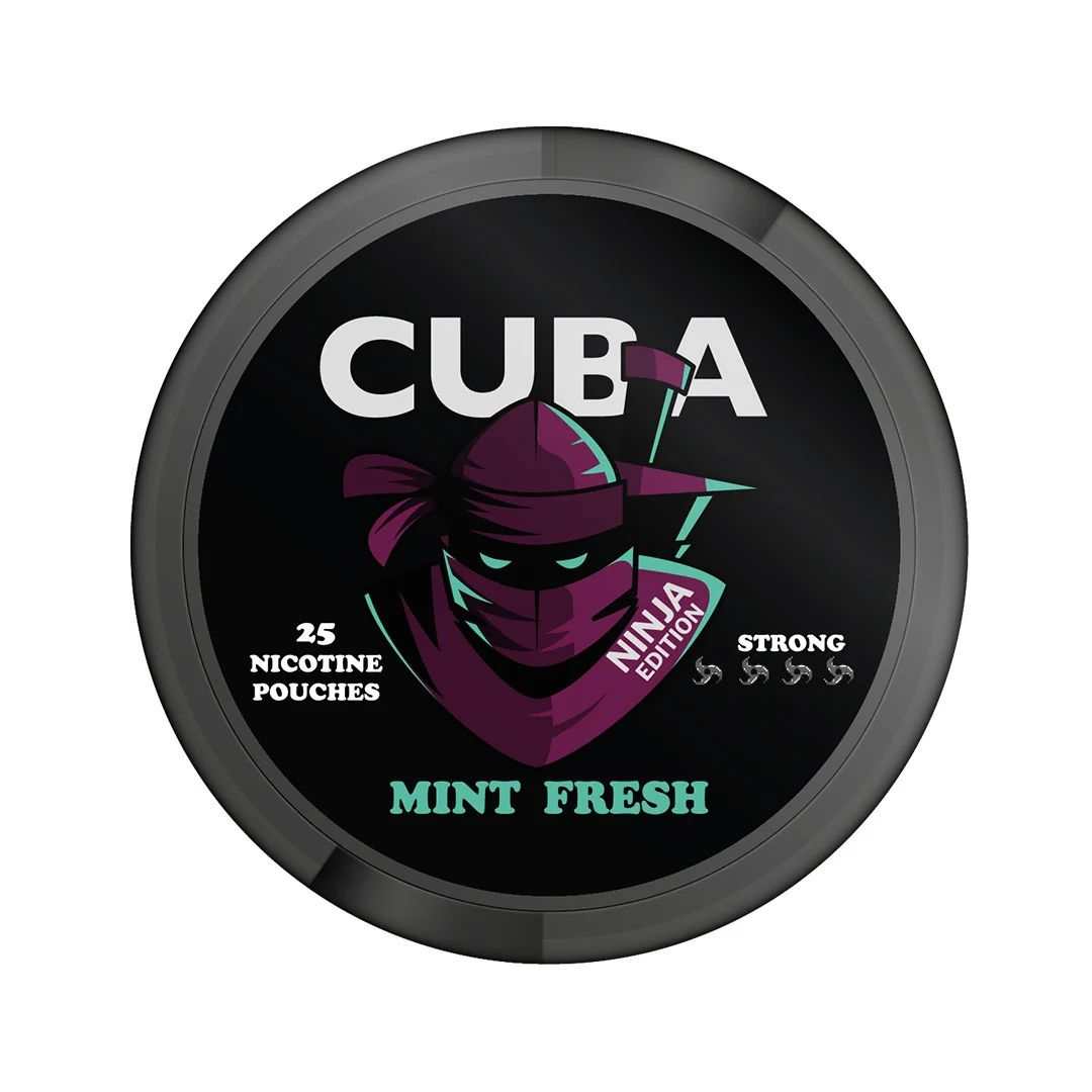 Cuba Ninja Mint fresh Nicotine Pouches, Snus 150mg